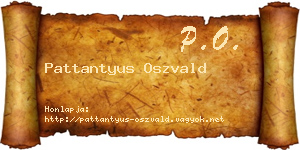 Pattantyus Oszvald névjegykártya